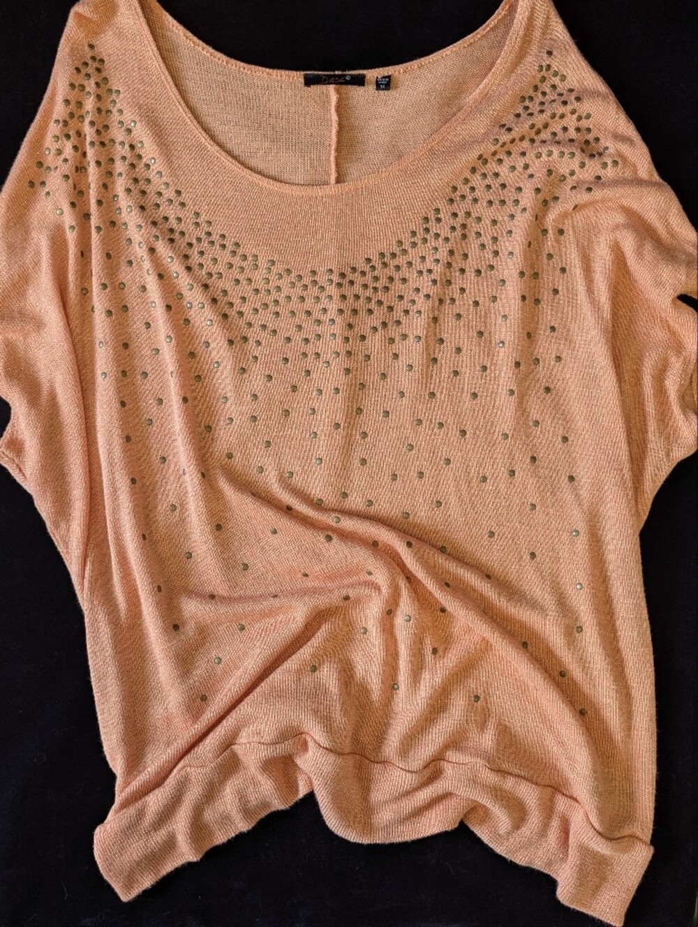 Dex Plus Size Women’s Peach Studded Knit Top